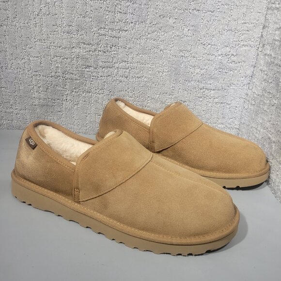 UGG Leisure Men's Sizes 12 US Chestnut Suede Shearling Waterproof Slippers. - Picture 12 of 12